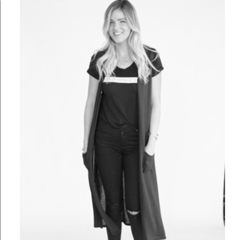 Agnes & Dora Black Duster Vest